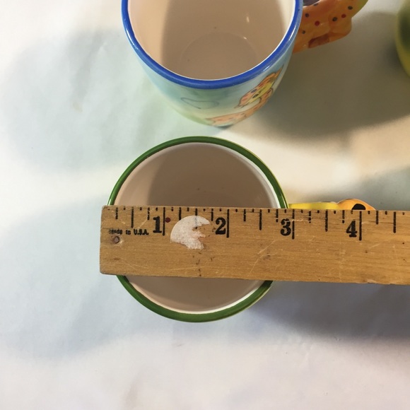 4 vintage ceramic animal mug set dog pig bear dear - Picture 5 of 12